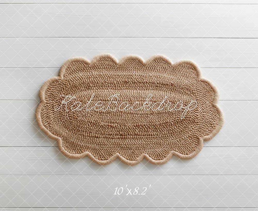 Kate Boho Newborn Jute Rug Floor Backdrop Designed by Mini MakeBelieve - Image 5