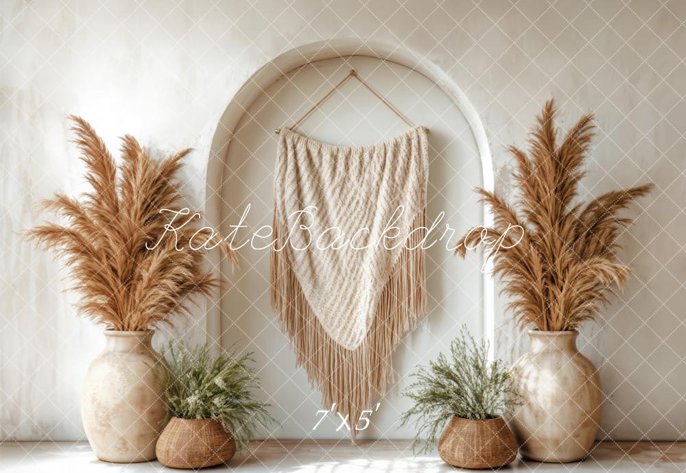 Kate Boho Pampas Arch Vase Backdrop Designed by Emetselch - Image 2