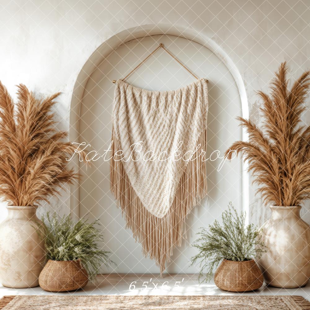 Kate Boho Pampas Arch Vase Backdrop Designed by Emetselch - Image 4