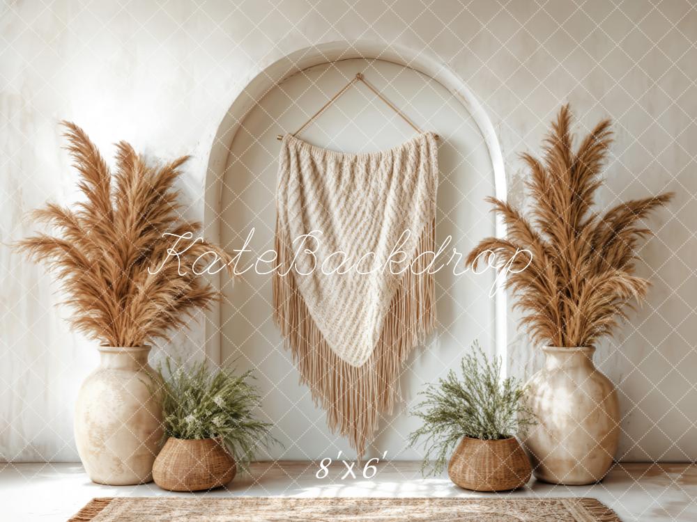 Kate Boho Pampas Arch Vase Backdrop Designed by Emetselch - Image 5