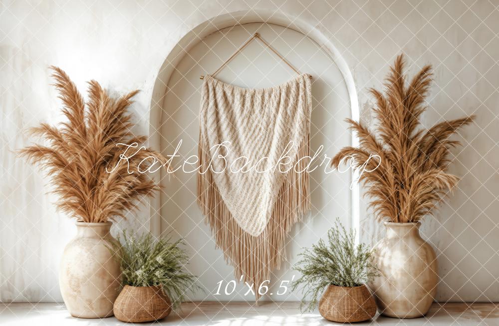 Kate Boho Pampas Arch Vase Backdrop Designed by Emetselch - Image 6