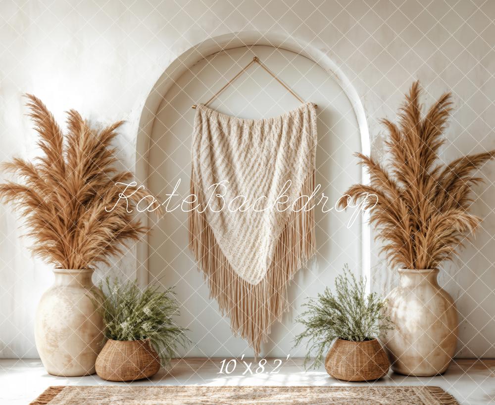 Kate Boho Pampas Arch Vase Backdrop Designed by Emetselch - Image 7