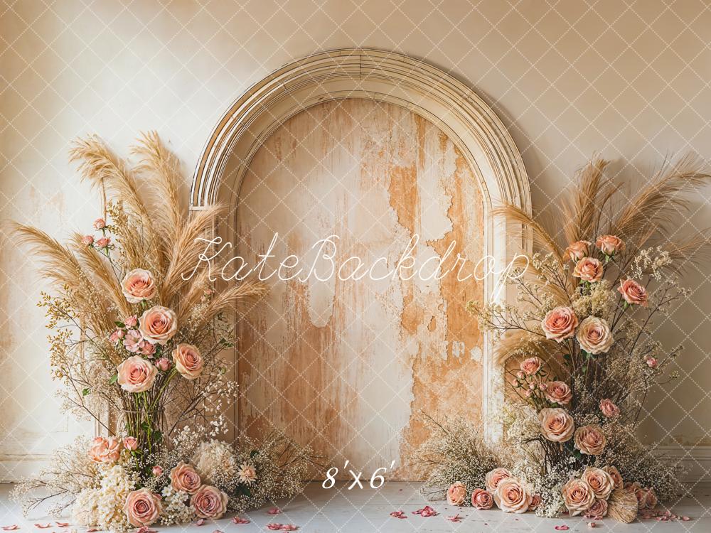 Kate Boho Pampas Grass Vintage Wall Backdrop Designed by Emetselc - Image 3