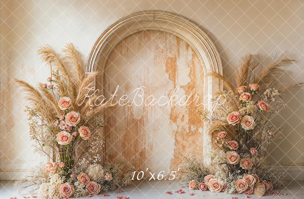 Kate Boho Pampas Grass Vintage Wall Backdrop Designed by Emetselc - Image 4