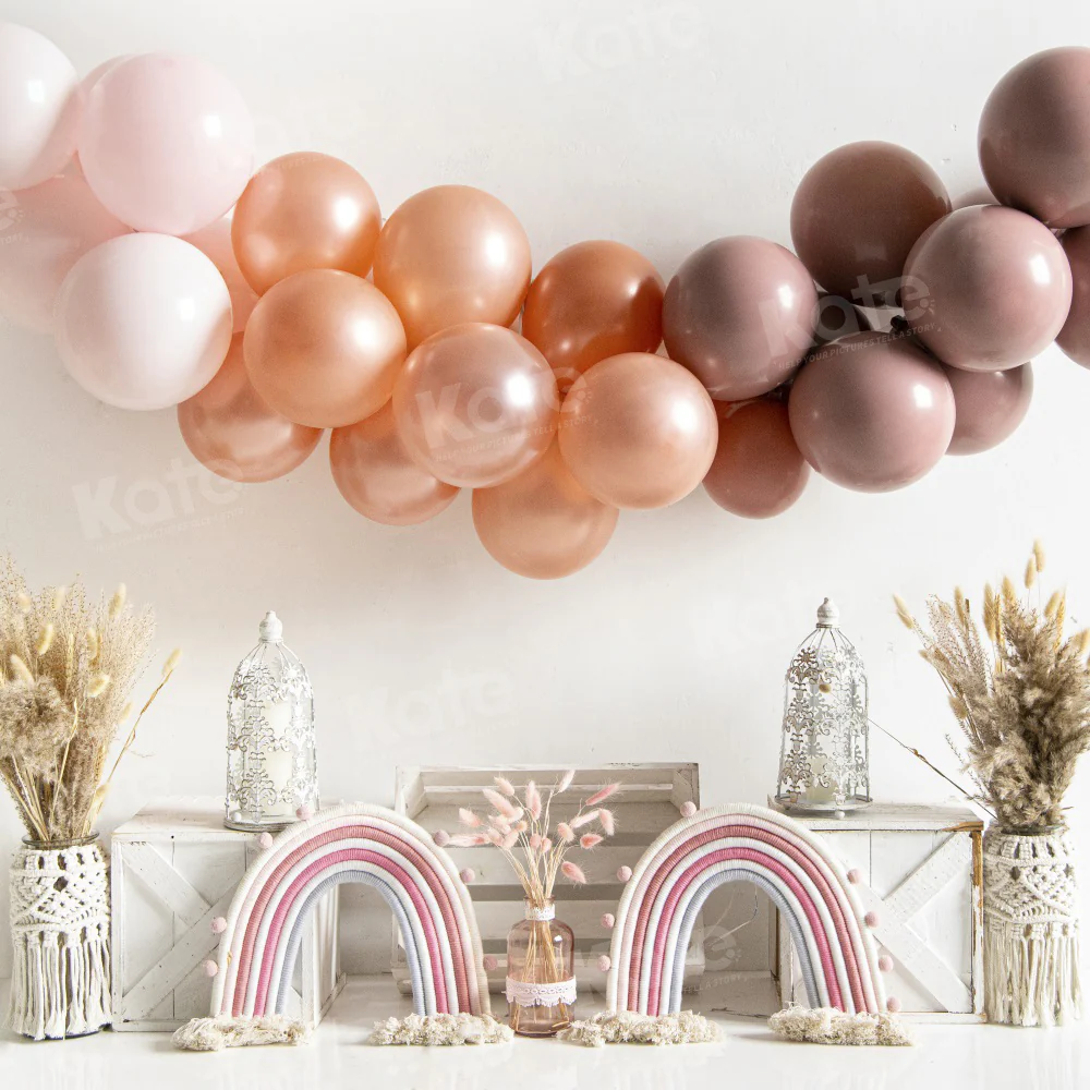 Kate Boho Rainbow Balloons Backdrop for Photography - Image 2