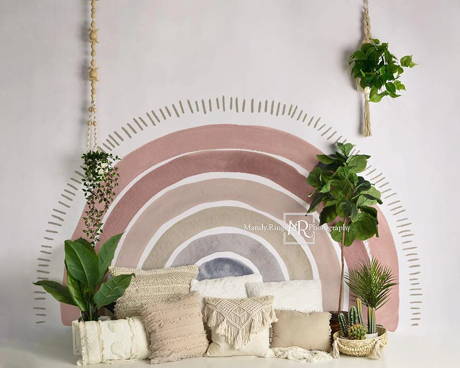 Kate Boho Rainbow Decorated Big Backdrop Designed by Mandy Ringe Photography - Image 2