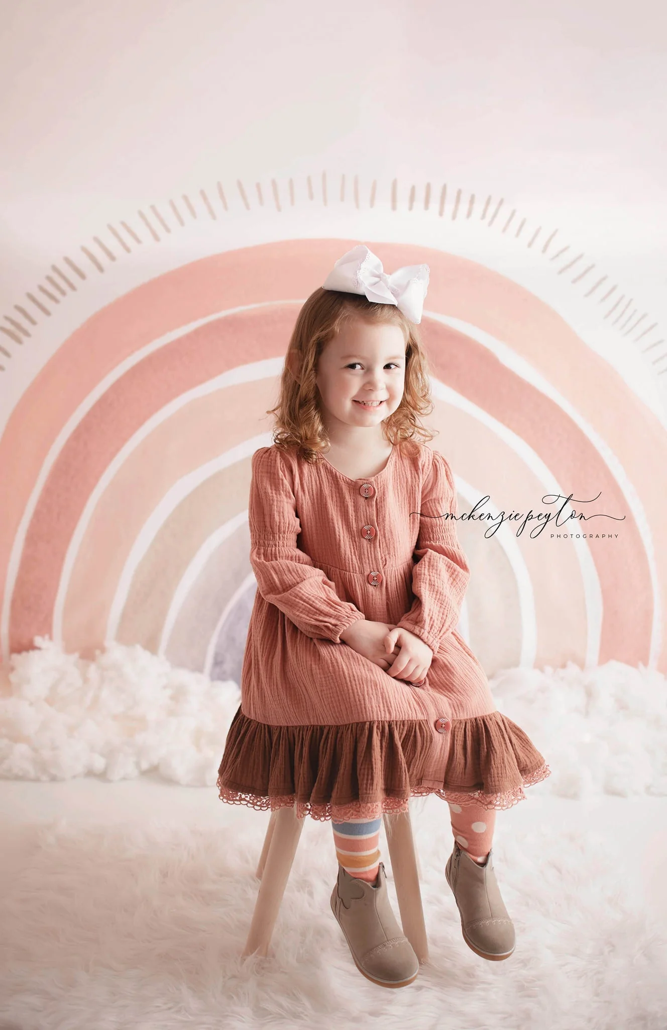 Kate Boho Rainbow Fleece Backdrop Designed by Mandy Ringe Photography - Image 16