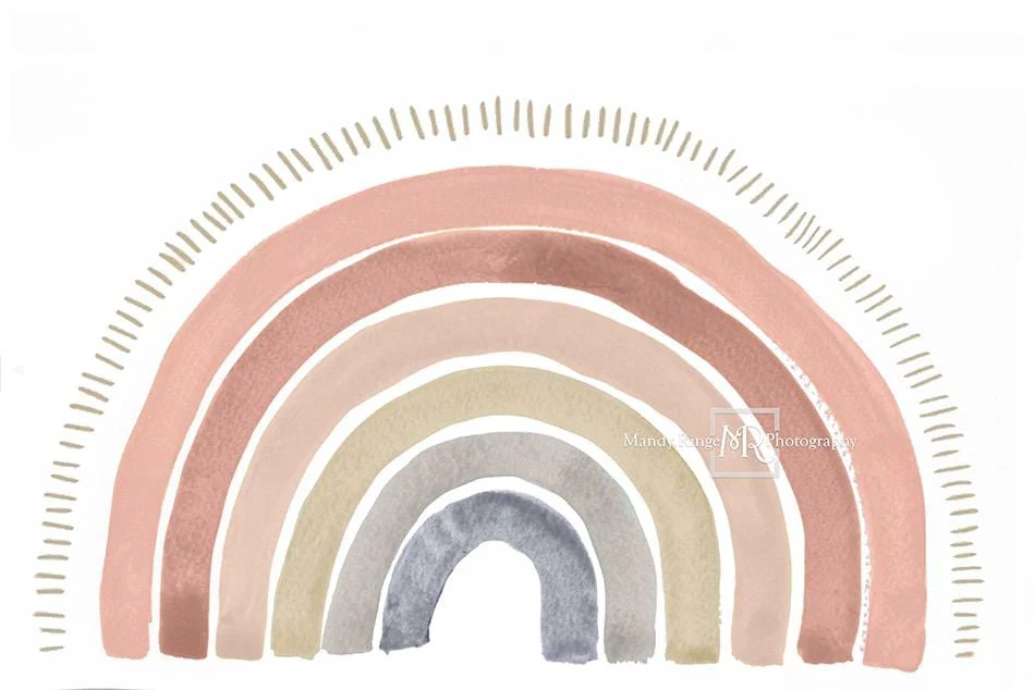 Kate Boho Rainbow Fleece Backdrop Designed by Mandy Ringe Photography - Image 2