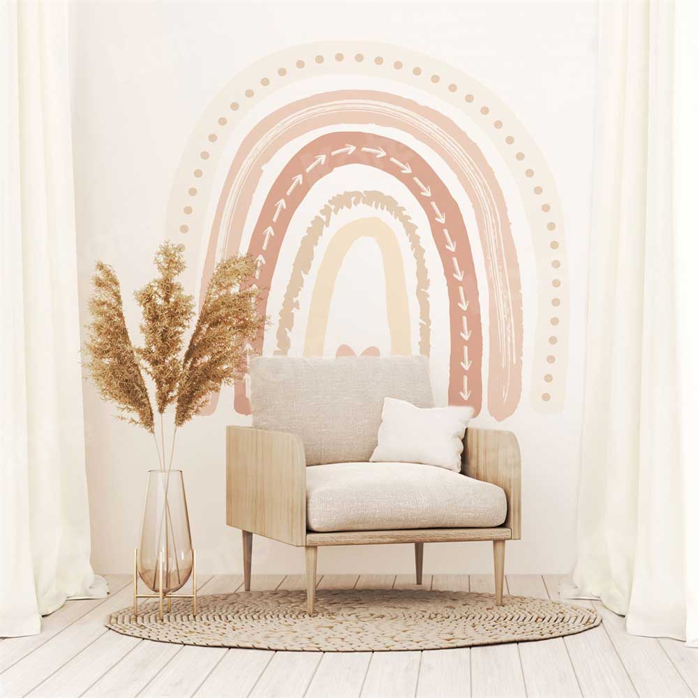 Kate Boho Rainbow Room with Chair Backdrop for Photography - Image 2