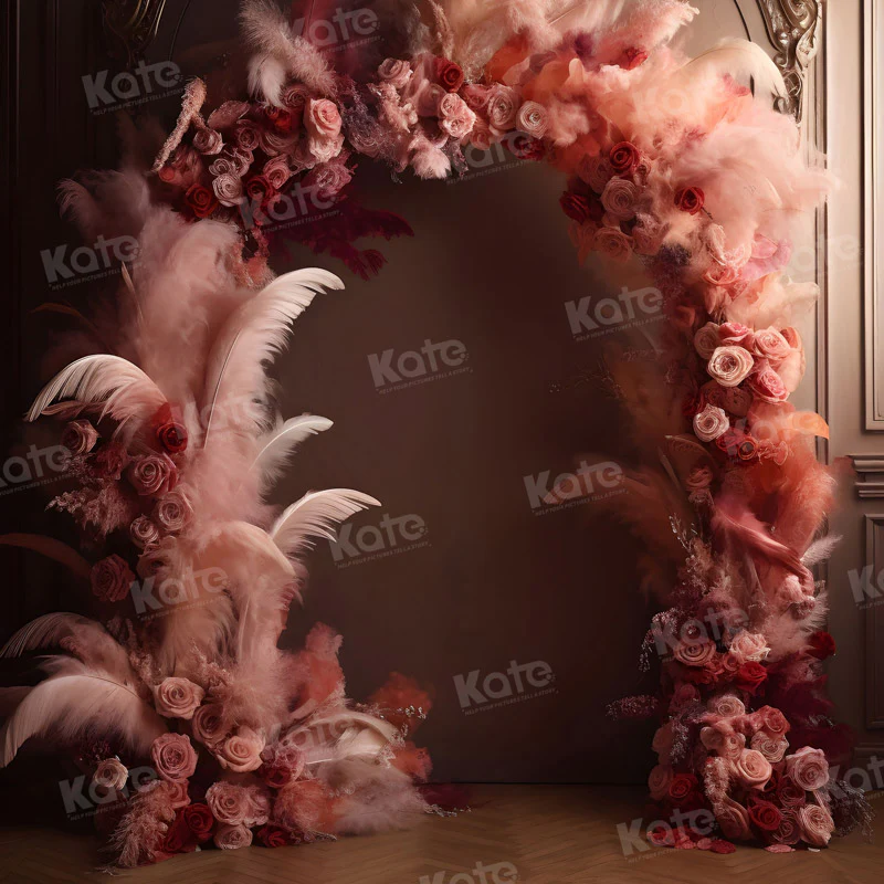 Kate Boho Red Flower Portrait Backdrop for Photography - Image 2
