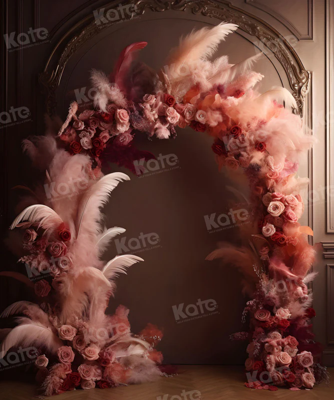 Kate Boho Red Flower Portrait Backdrop for Photography - Image 3