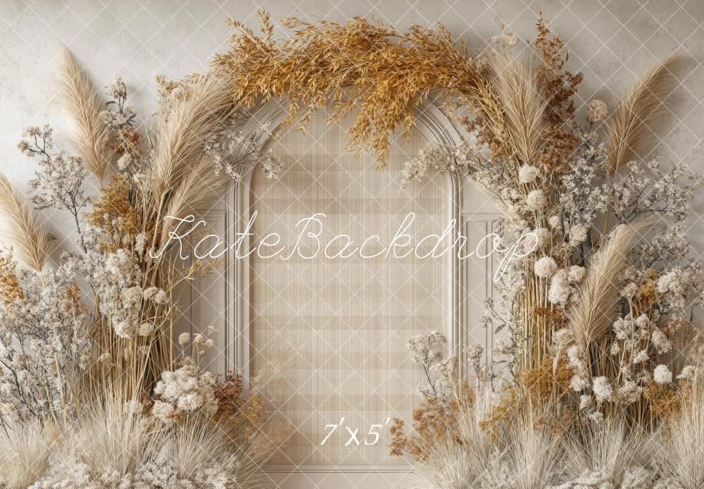 Kate Boho Reed Arch Beige Backdrop Designed by Mini MakeBelieve - Image 2