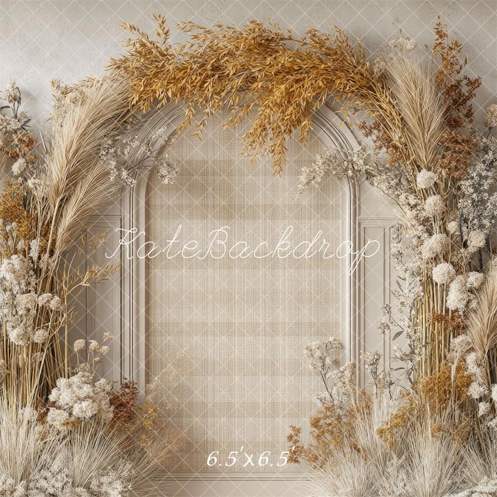 Kate Boho Reed Arch Beige Backdrop Designed by Mini MakeBelieve - Image 3