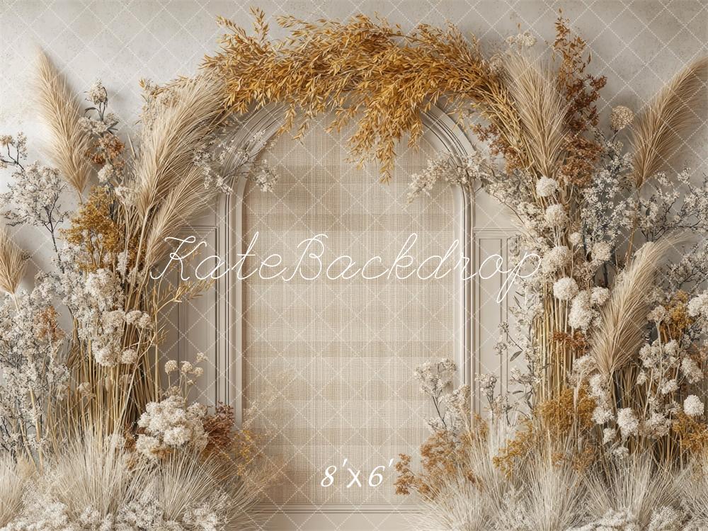 Kate Boho Reed Arch Beige Backdrop Designed by Mini MakeBelieve - Image 4
