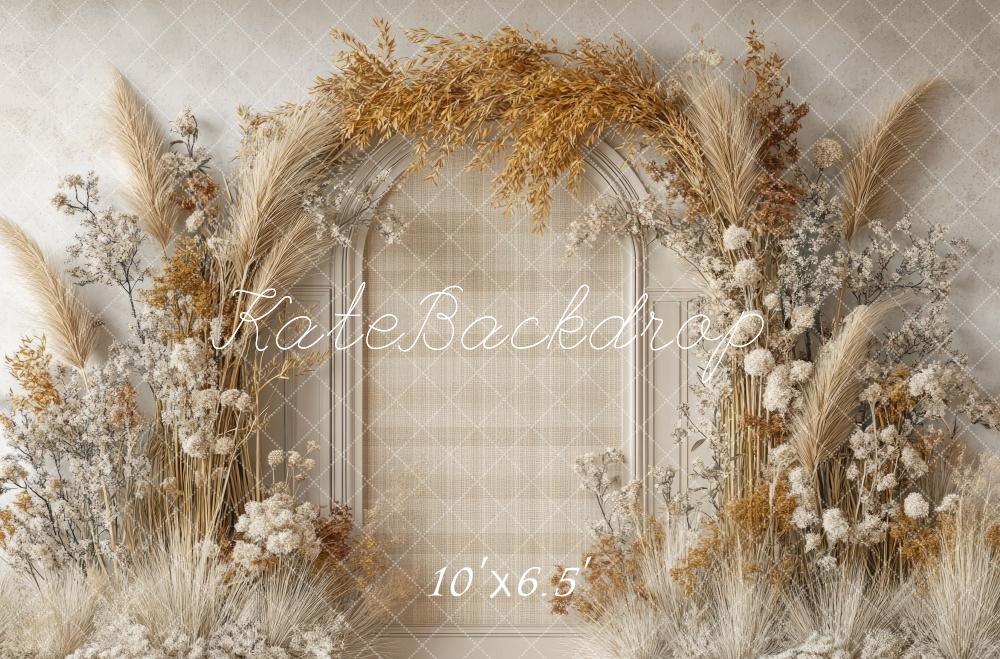 Kate Boho Reed Arch Beige Backdrop Designed by Mini MakeBelieve - Image 5