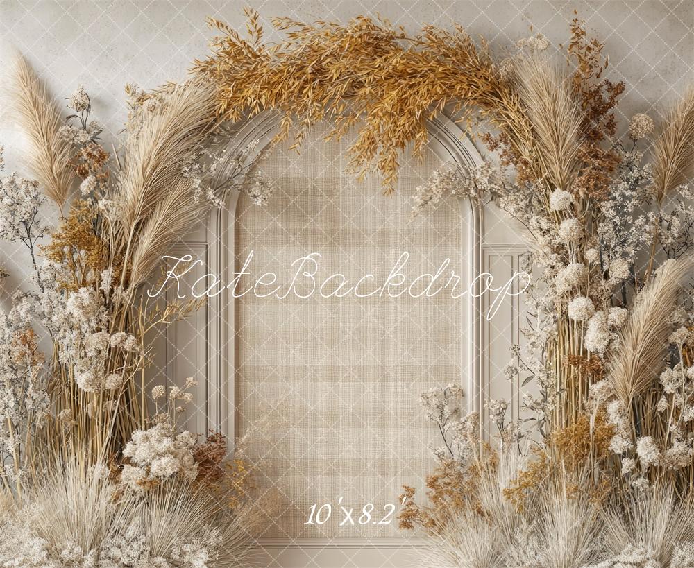 Kate Boho Reed Arch Beige Backdrop Designed by Mini MakeBelieve - Image 6