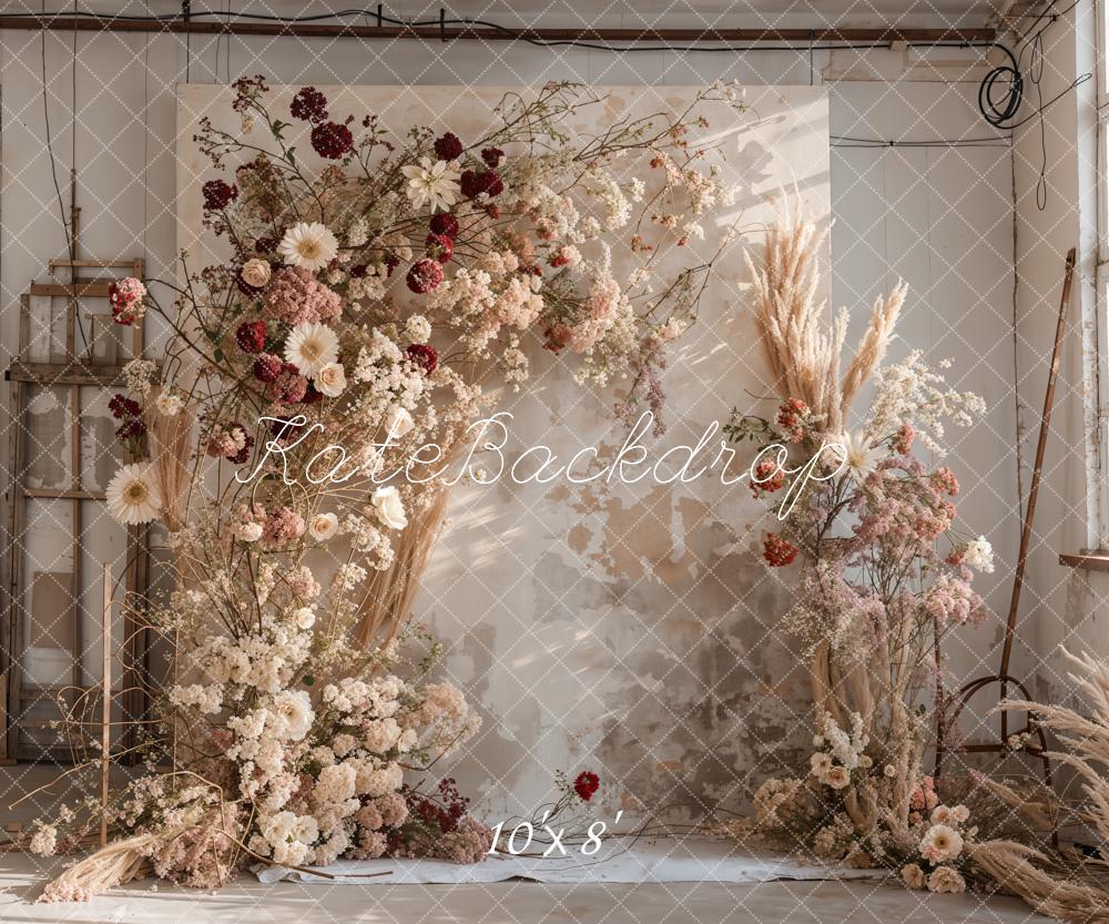 Kate Boho Reed Flower Wood Wall Backdrop Designed by Emetselch - Image 10
