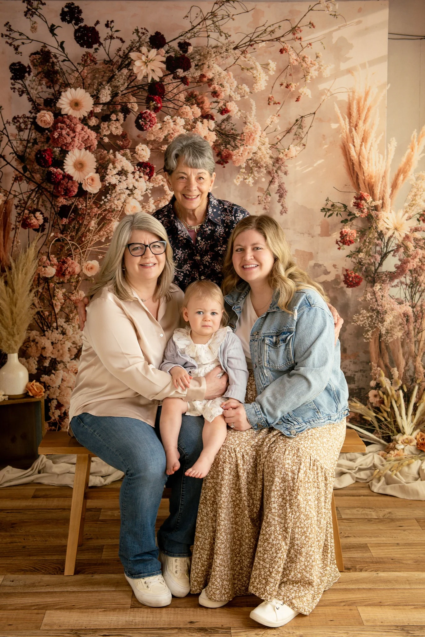 Kate Boho Reed Flower Wood Wall Backdrop Designed by Emetselch - Image 3