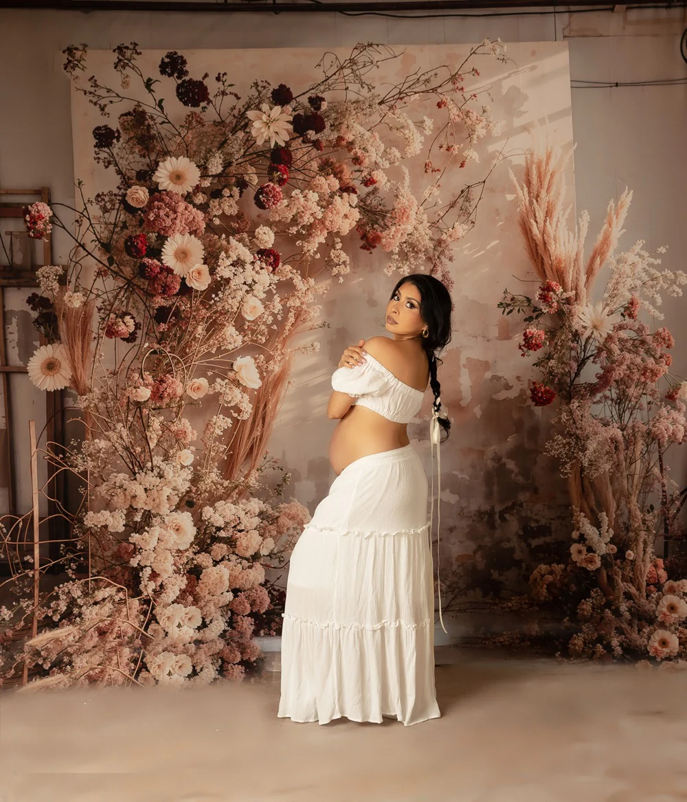 Kate Boho Reed Flower Wood Wall Backdrop Designed by Emetselch - Image 4