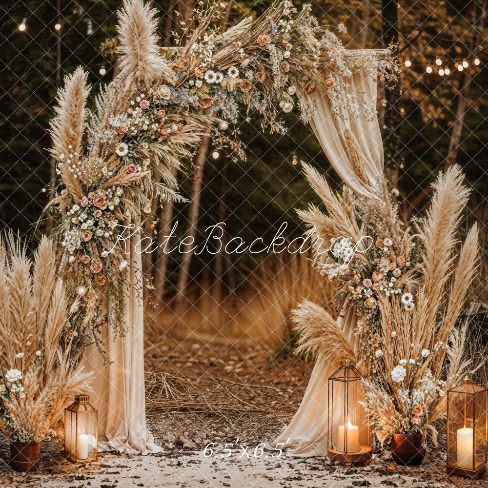 Kate Boho Reed Outdoor Grass Backdrop Designed by Emetselch - Image 2