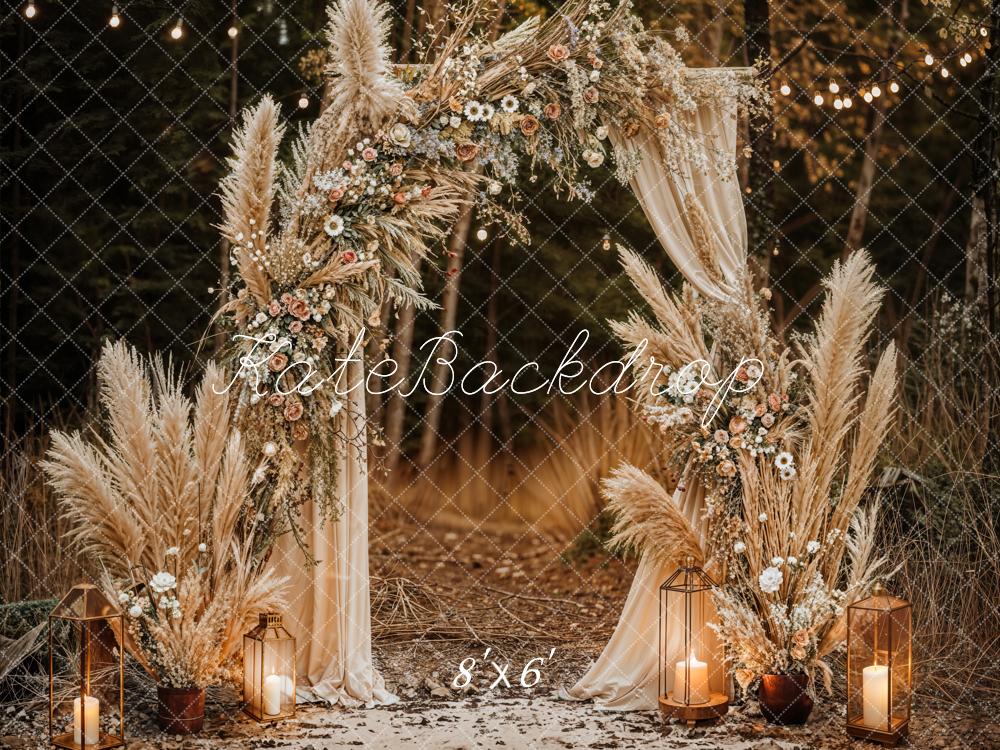 Kate Boho Reed Outdoor Grass Backdrop Designed by Emetselch - Image 3