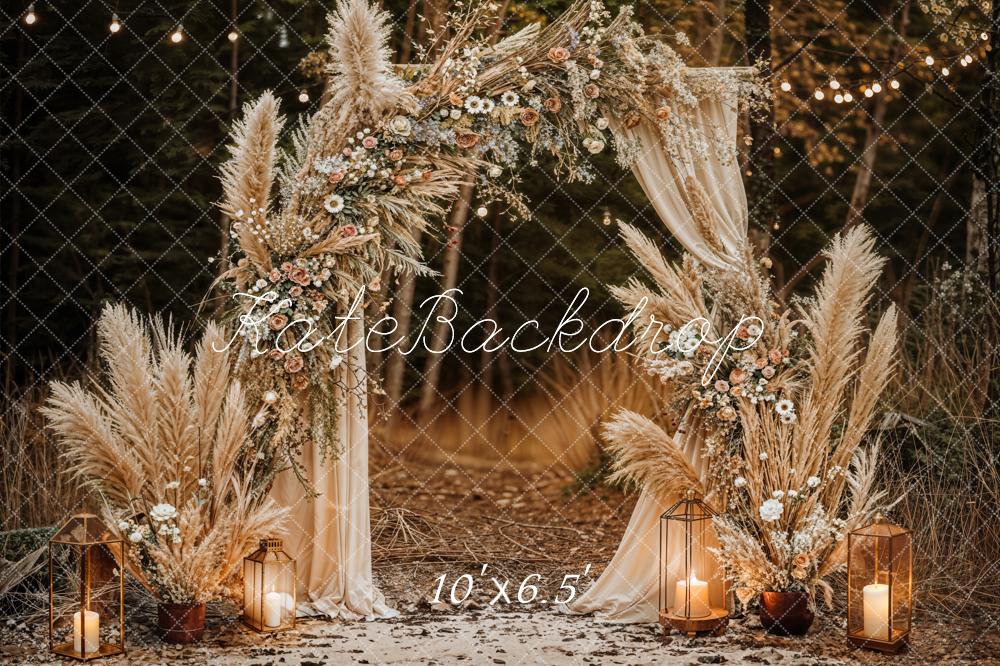 Kate Boho Reed Outdoor Grass Backdrop Designed by Emetselch - Image 4