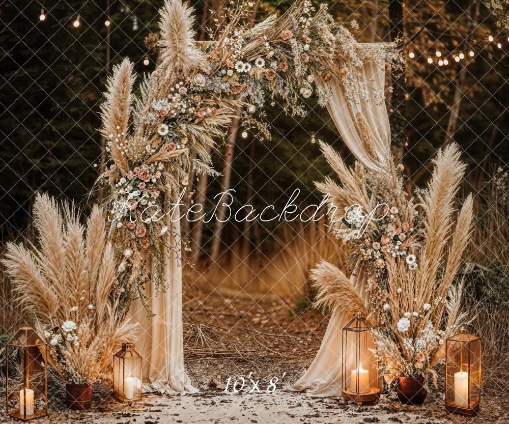 Kate Boho Reed Outdoor Grass Backdrop Designed by Emetselch - Image 5