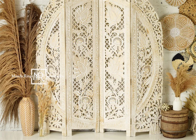 Kate Boho Screen with Pampas Grass Backdrop Designed by Mandy Ringe Photography - Image 10