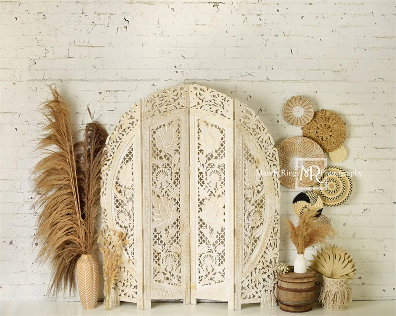 Kate Boho Screen with Pampas Grass Backdrop Designed by Mandy Ringe Photography - Image 11