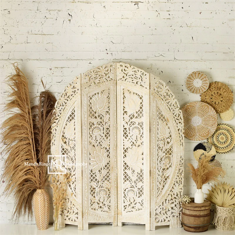 Kate Boho Screen with Pampas Grass Backdrop Designed by Mandy Ringe Photography - Image 12