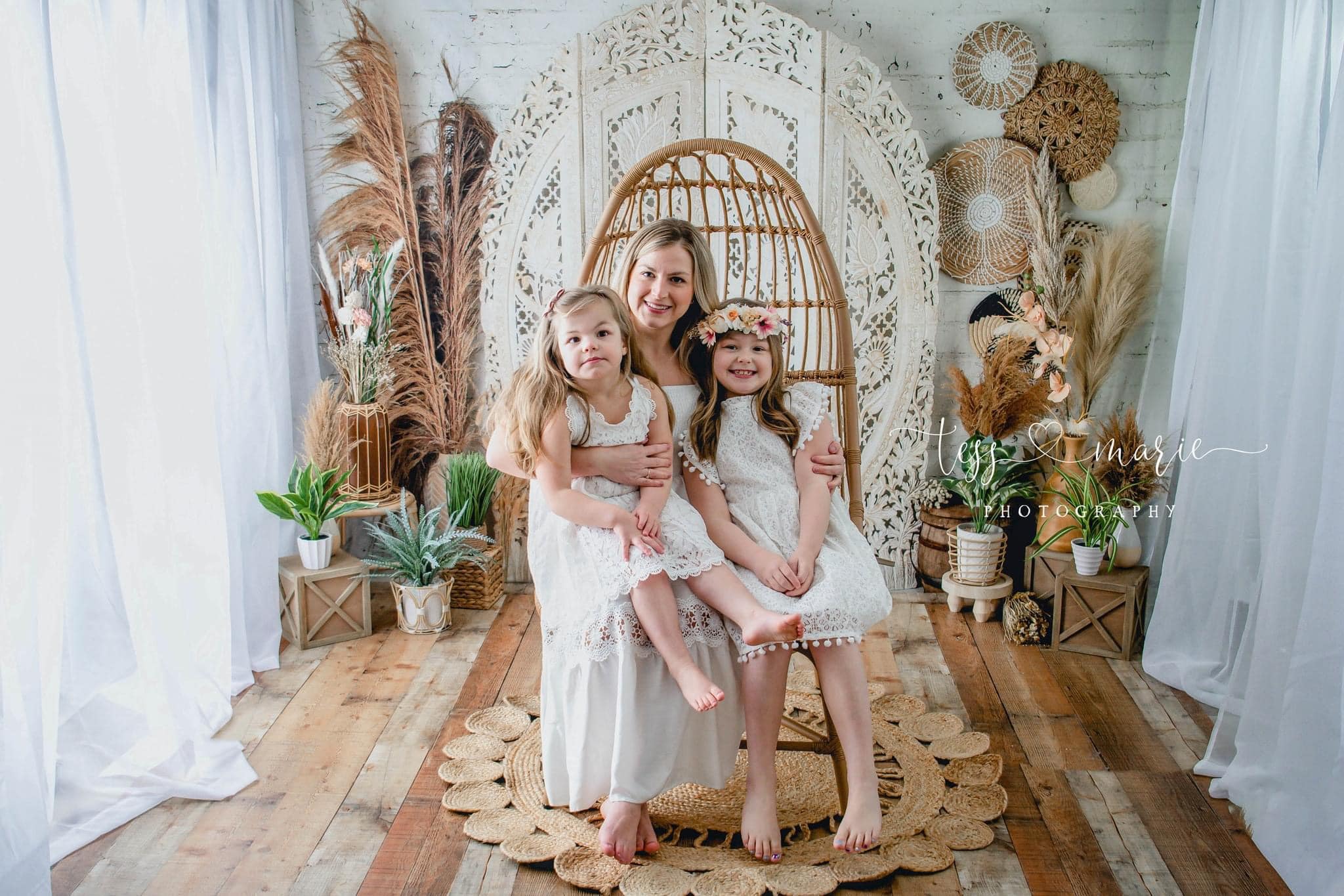 Kate Boho Screen with Pampas Grass Backdrop Designed by Mandy Ringe Photography - Image 7