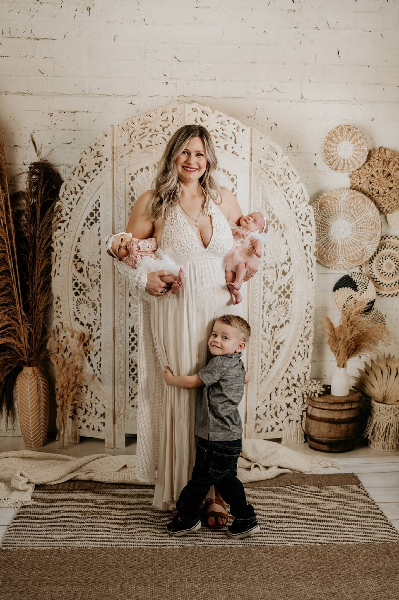 Kate Boho Screen with Pampas Grass Fleece Backdrop Designed by Mandy Ringe Photography - Image 10