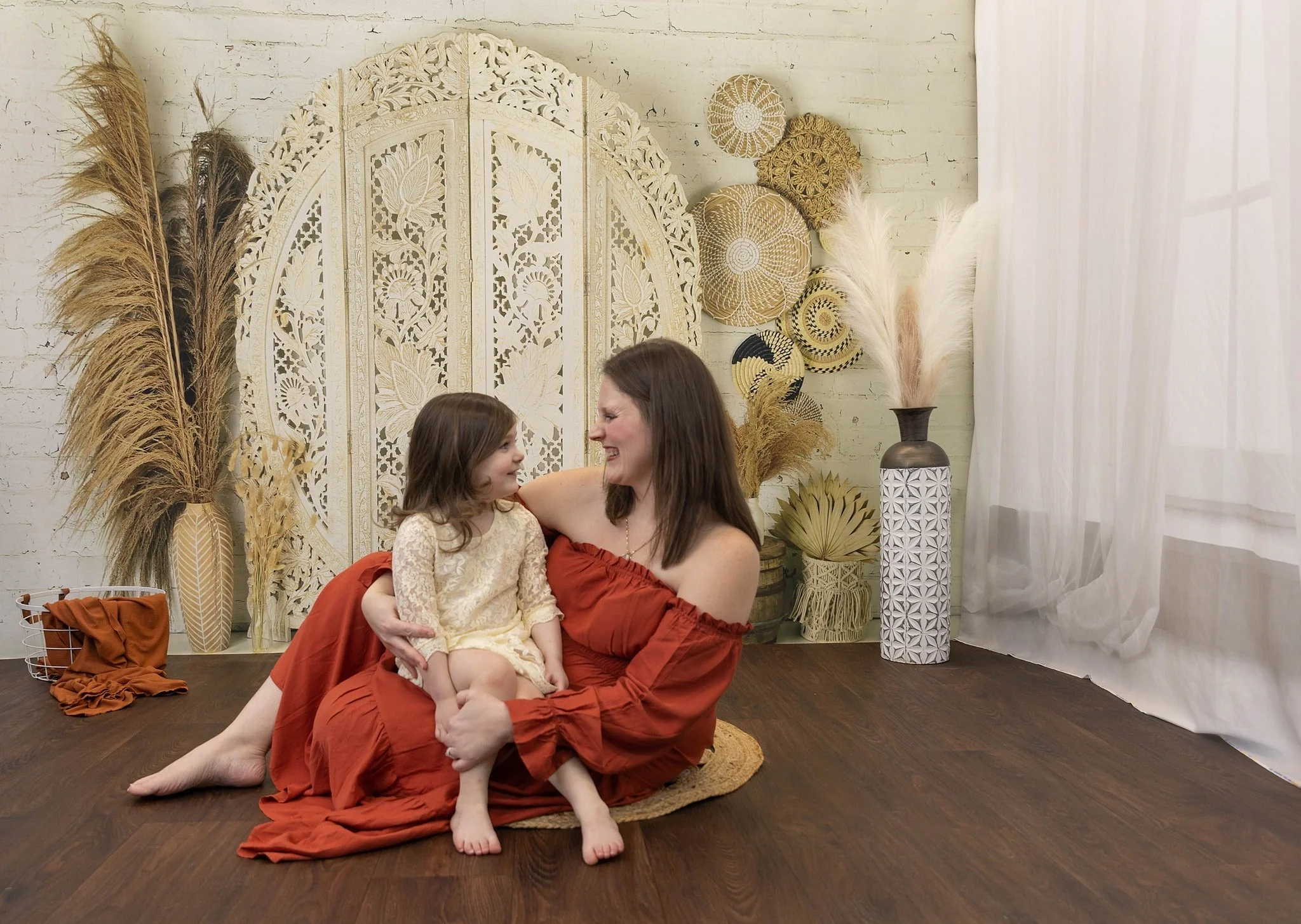 Kate Boho Screen with Pampas Grass Fleece Backdrop Designed by Mandy Ringe Photography - Image 12