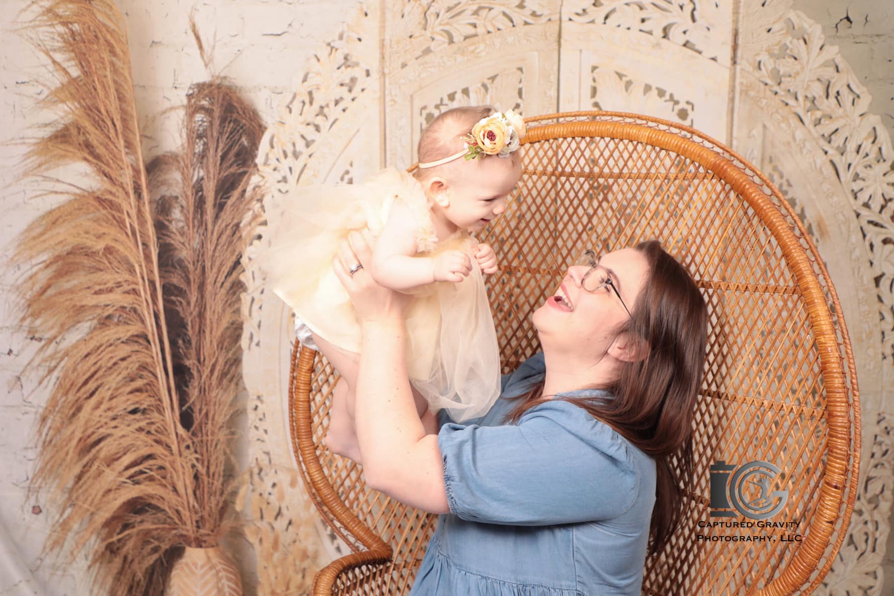 Kate Boho Screen with Pampas Grass Fleece Backdrop Designed by Mandy Ringe Photography - Image 13