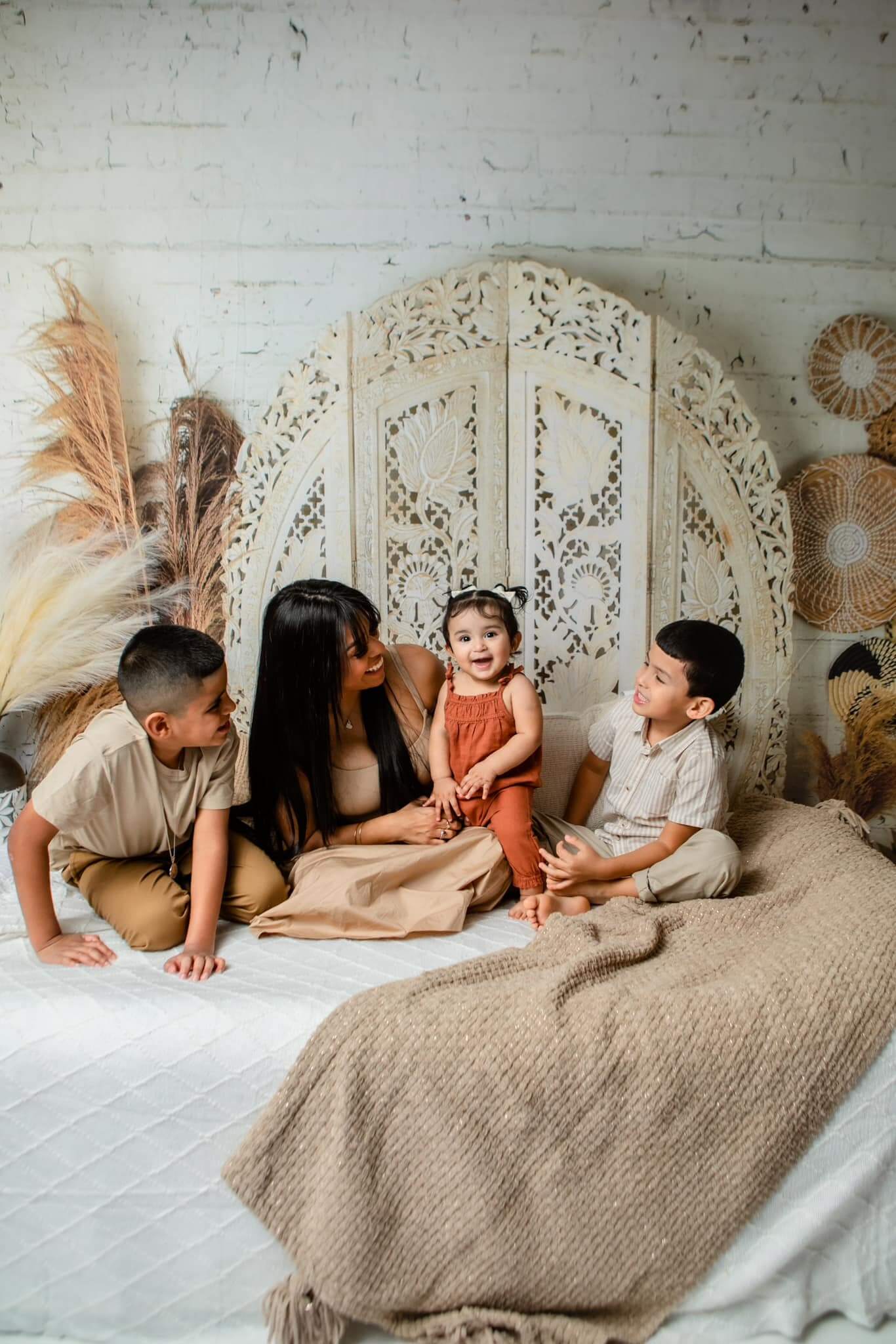 Kate Boho Screen with Pampas Grass Fleece Backdrop Designed by Mandy Ringe Photography - Image 14