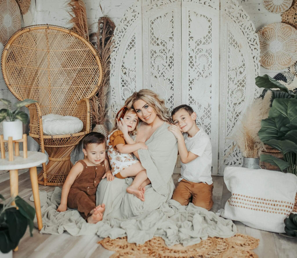 Kate Boho Screen with Pampas Grass Fleece Backdrop Designed by Mandy Ringe Photography - Image 5