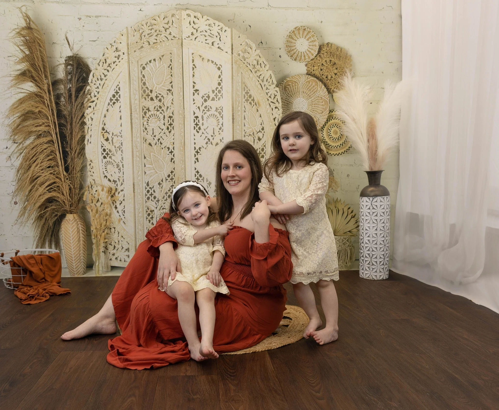 Kate Boho Screen with Pampas Grass Fleece Backdrop Designed by Mandy Ringe Photography - Image 7