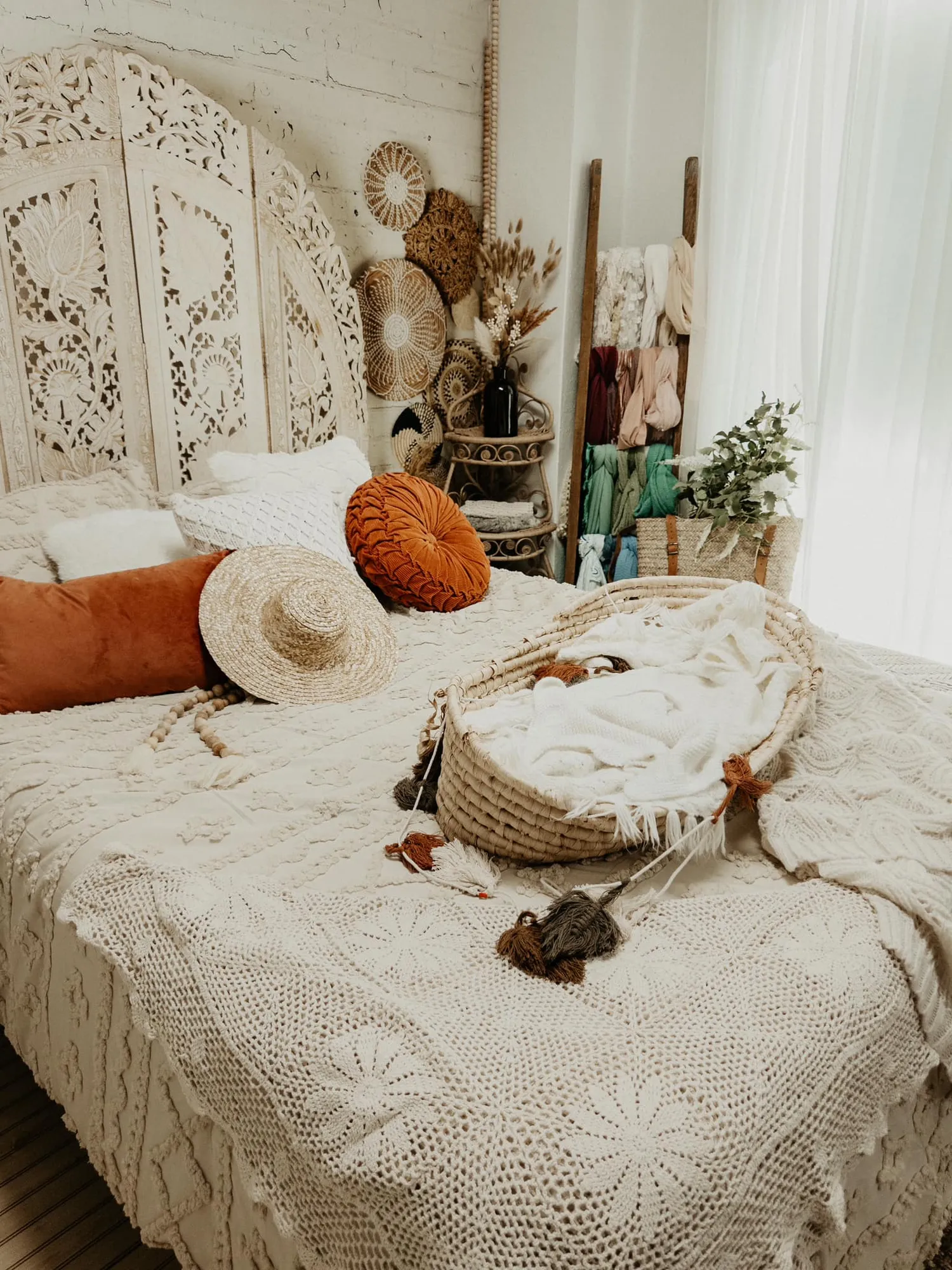 Kate Boho Screen with Pampas Grass Fleece Backdrop Designed by Mandy Ringe Photography - Image 8