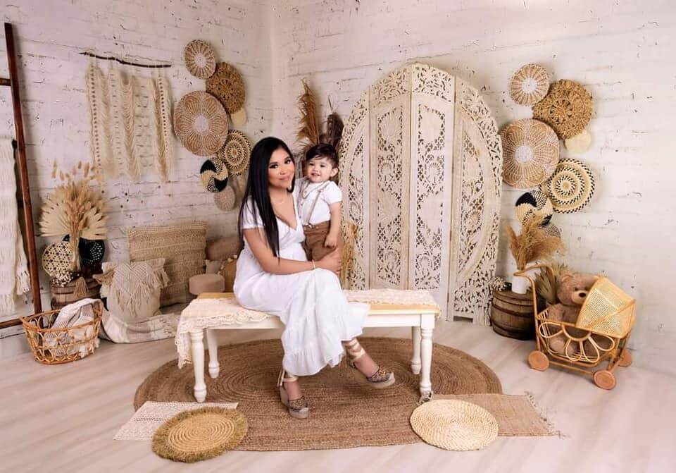 Kate Boho Screen with Pampas Grass Fleece Backdrop Designed by Mandy Ringe Photography - Image 9