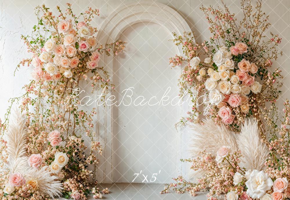 Kate Boho Spring Floral Arch Wedding Backdrop Designed by Emetselch - Image 2