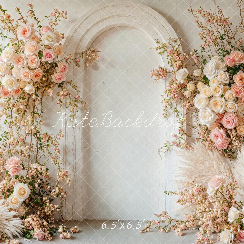 Kate Boho Spring Floral Arch Wedding Backdrop Designed by Emetselch - Image 3