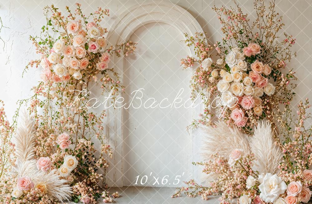 Kate Boho Spring Floral Arch Wedding Backdrop Designed by Emetselch - Image 5