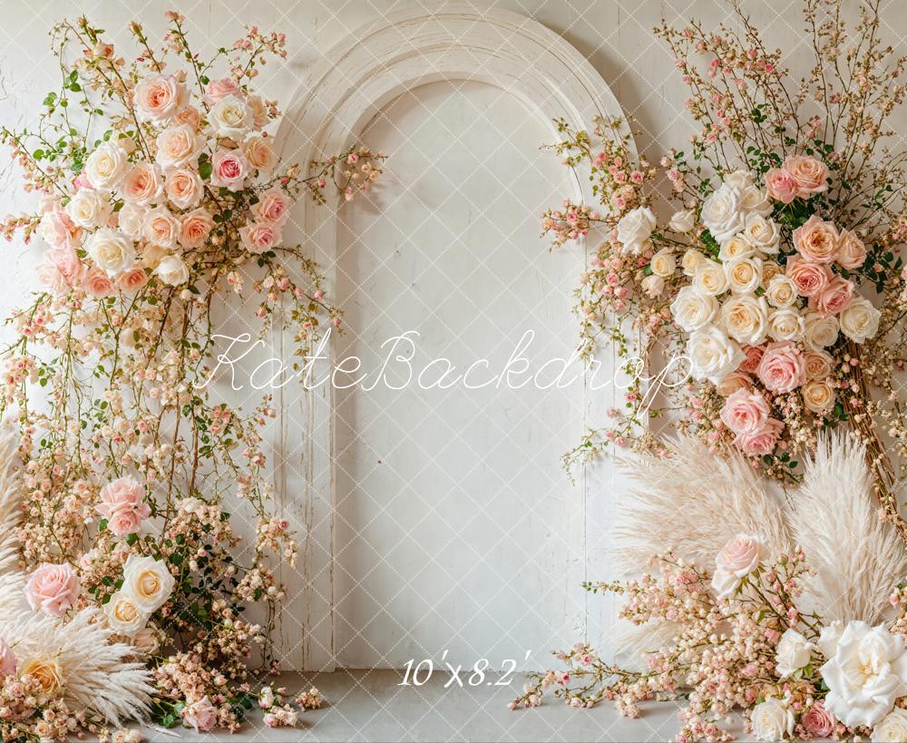 Kate Boho Spring Floral Arch Wedding Backdrop Designed by Emetselch - Image 6