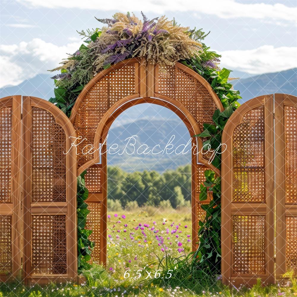 Kate Boho Spring Wooden Arch Exterior Backdrop Designed by Mini MakeBelieve - Image 2