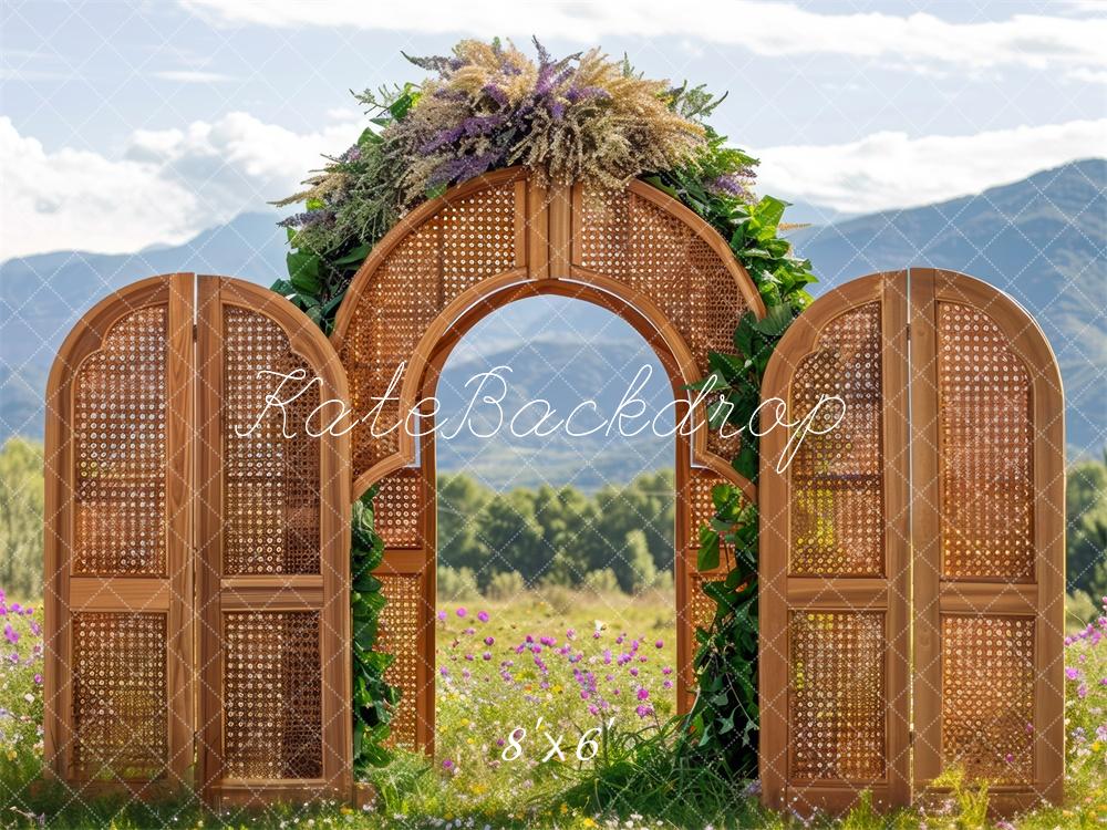 Kate Boho Spring Wooden Arch Exterior Backdrop Designed by Mini MakeBelieve - Image 3