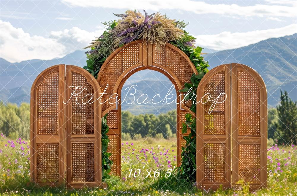 Kate Boho Spring Wooden Arch Exterior Backdrop Designed by Mini MakeBelieve - Image 4