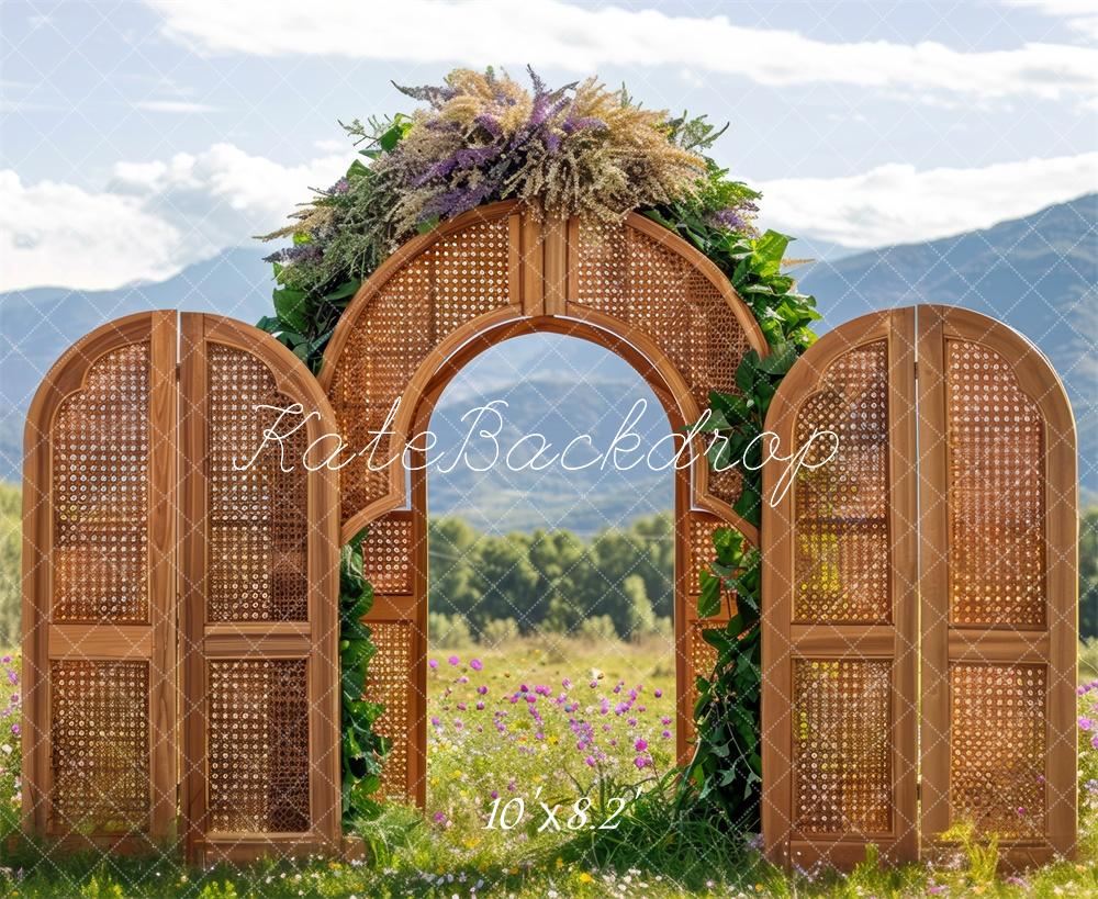 Kate Boho Spring Wooden Arch Exterior Backdrop Designed by Mini MakeBelieve - Image 5
