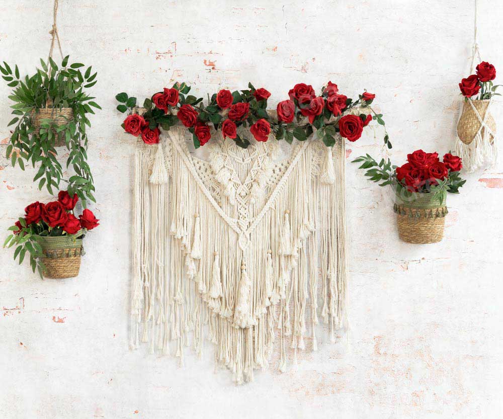 Kate Boho Valentine's Day Rose Backdrop Designed by Emetselch - Image 3
