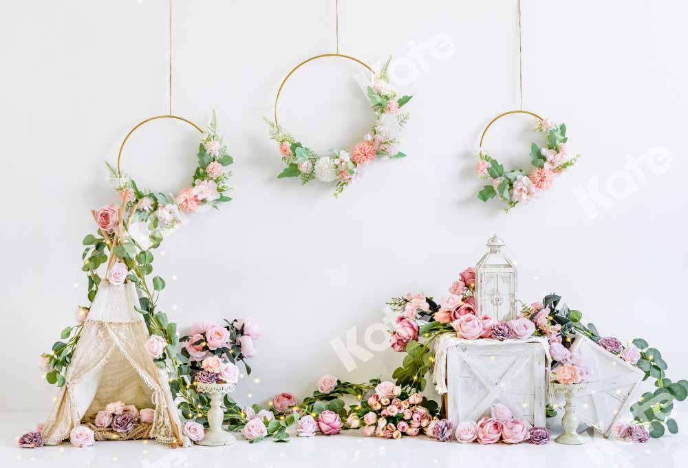 Kate Boho Valentine's Day Tent Birthday Backdrop Designed by Emetselch - Image 2