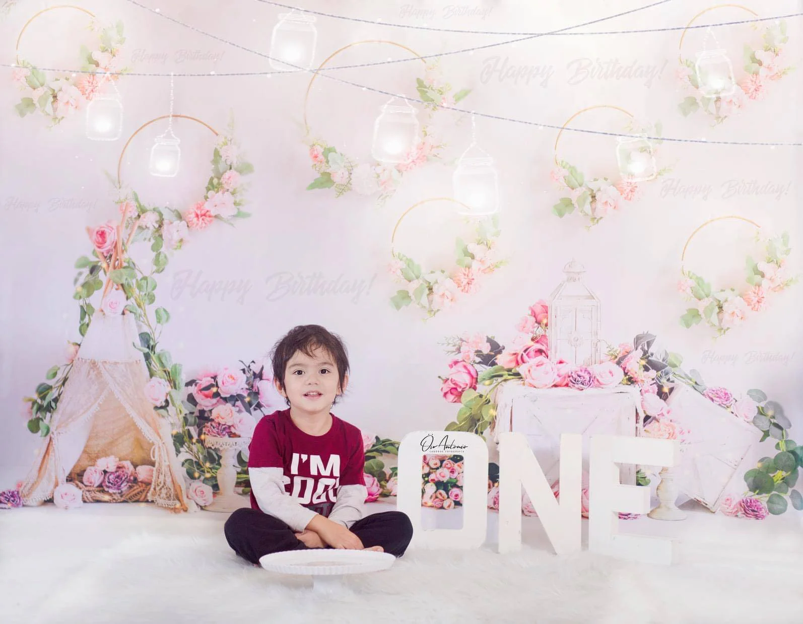 Kate Boho Valentine's Day Tent Birthday Backdrop Designed by Emetselch - Image 3
